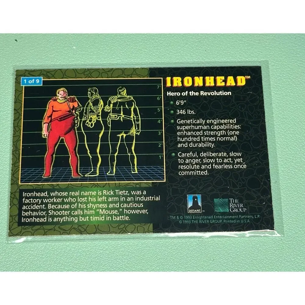1993 River Group PLASM Zero Issue Foil #1 of 9 Ironhead Insert Trading Card